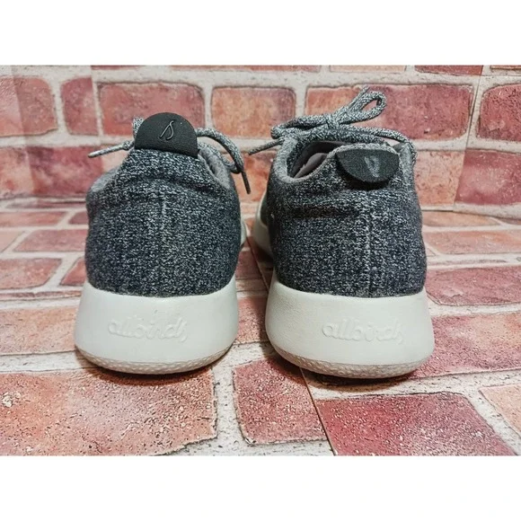Allbirds Wool Runners Mens Size 9 Gray White Running Walking Shoes Sneakers - Picture 4 of 8